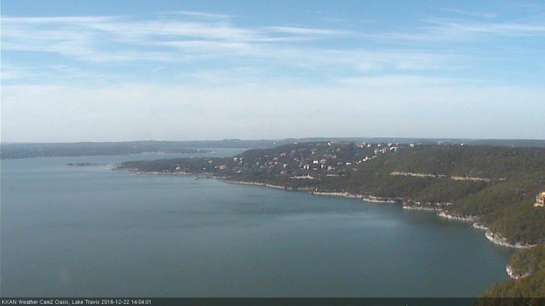 Lake Travis webcam, December 22, 2016 1:20 PM CT