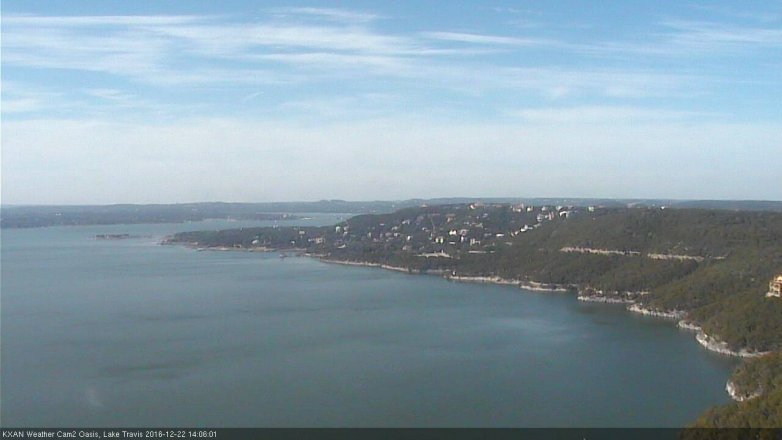 Lake Travis webcam, December 22, 2016 1:25 PM CT