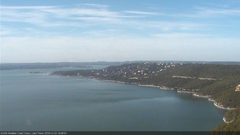 Lake Travis webcam, December 22, 2016 1:30 PM CT