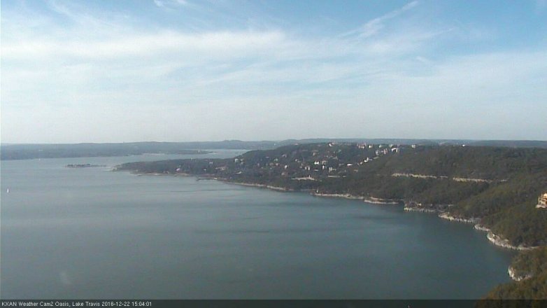 Lake Travis webcam, December 22, 2016 2:15 PM CT
