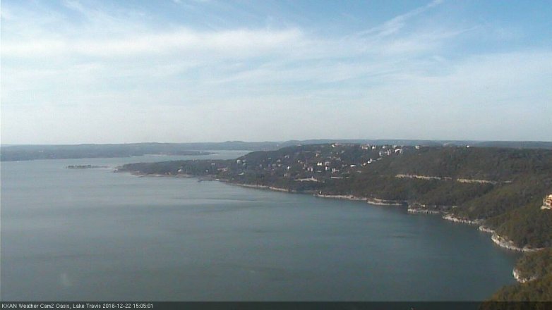 Lake Travis webcam, December 22, 2016 2:35 PM CT