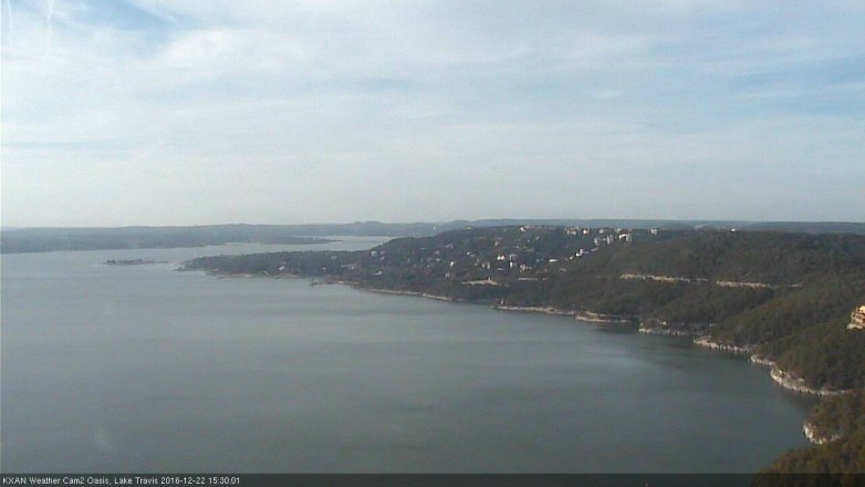 Lake Travis webcam, December 22, 2016 2:45 PM CT