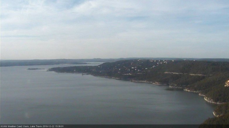 Lake Travis webcam, December 22, 2016 2:50 PM CT