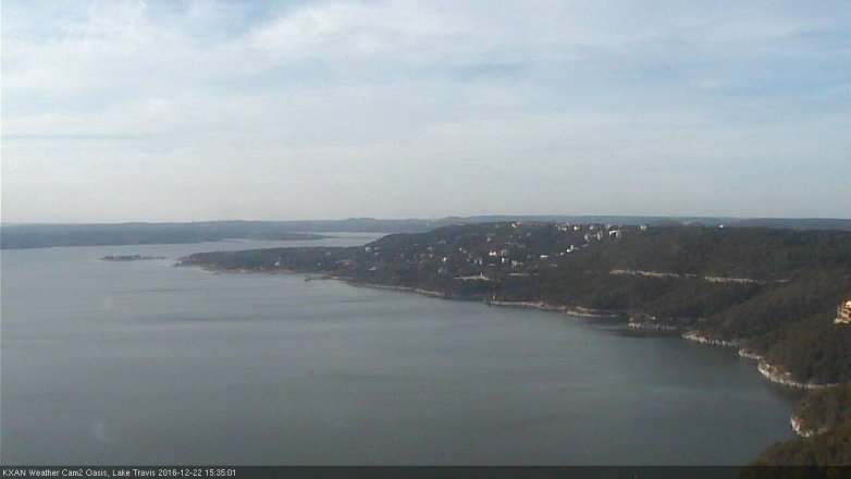 Lake Travis webcam, December 22, 2016 2:55 PM CT
