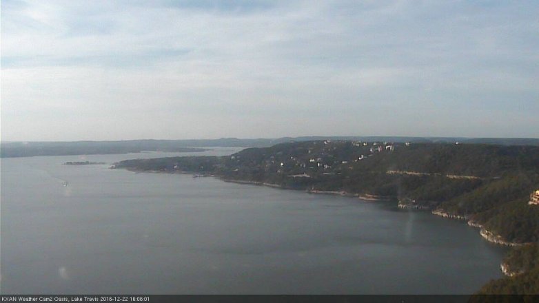 Lake Travis webcam, December 22, 2016 3:10 PM CT
