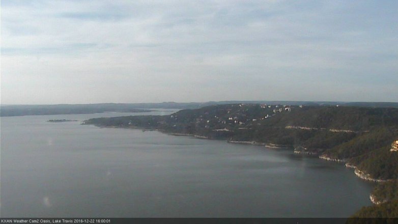 Lake Travis webcam, December 22, 2016 3:15 PM CT