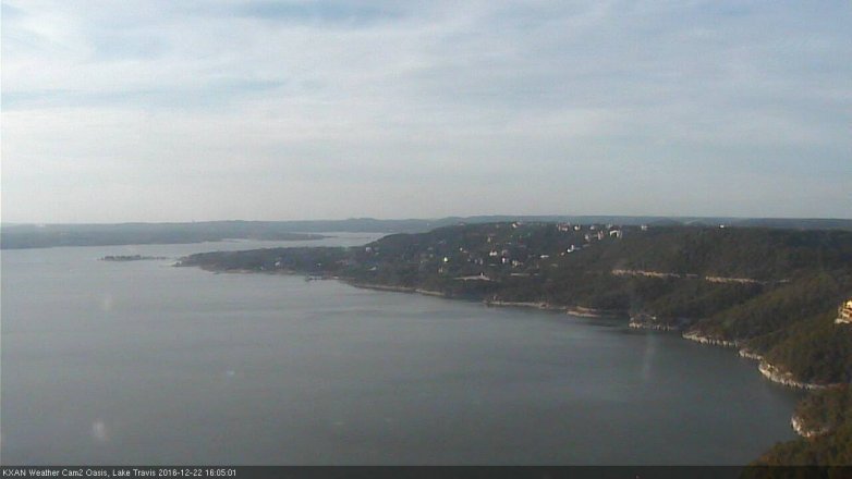 Lake Travis webcam, December 22, 2016 3:25 PM CT