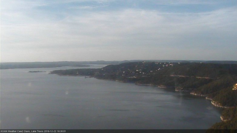 Lake Travis webcam, December 22, 2016 3:40 PM CT