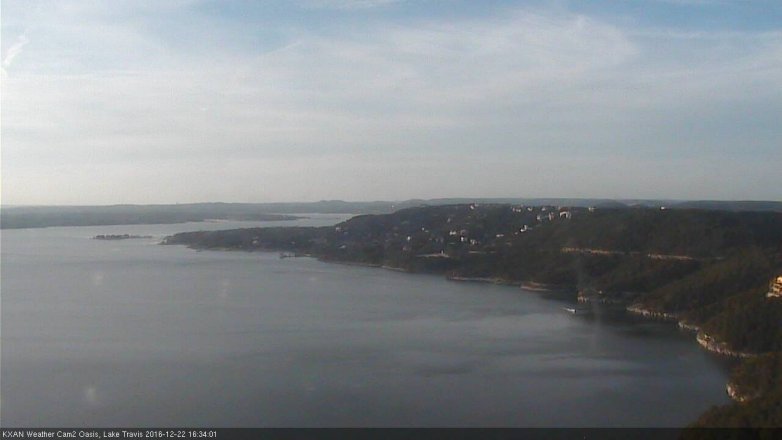 Lake Travis webcam, December 22, 2016 3:45 PM CT