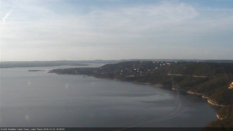 Lake Travis webcam, December 22, 2016 4:00 PM CT