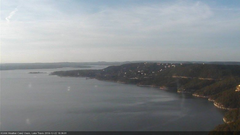 Lake Travis webcam, December 22, 2016 4:05 PM CT