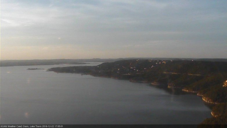 Lake Travis webcam, December 22, 2016 4:25 PM CT
