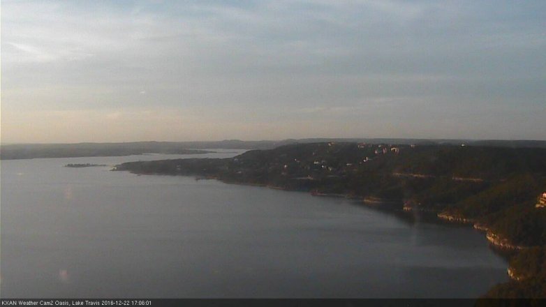 Lake Travis webcam, December 22, 2016 4:35 PM CT