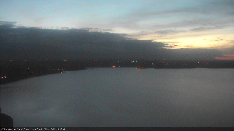 Lake Travis webcam, December 22, 2016 5:10 PM CT