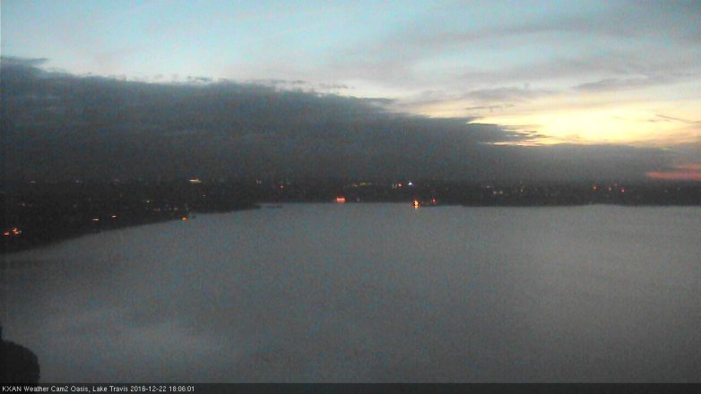 Lake Travis webcam, December 22, 2016 5:15 PM CT