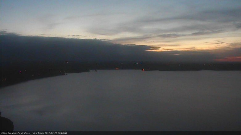Lake Travis webcam, December 22, 2016 5:20 PM CT