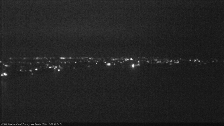 Lake Travis webcam, December 22, 2016 7:05 PM CT