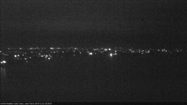 Lake Travis webcam, December 22, 2016 7:50 PM CT