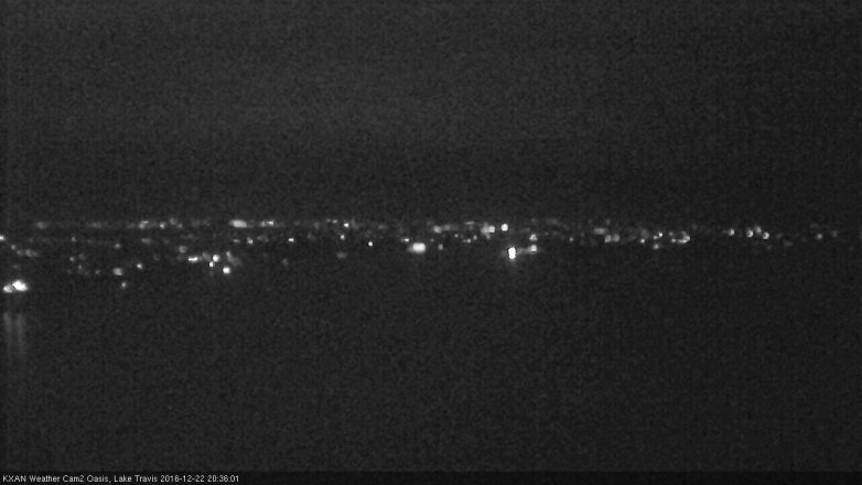 Lake Travis webcam, December 22, 2016 8:05 PM CT