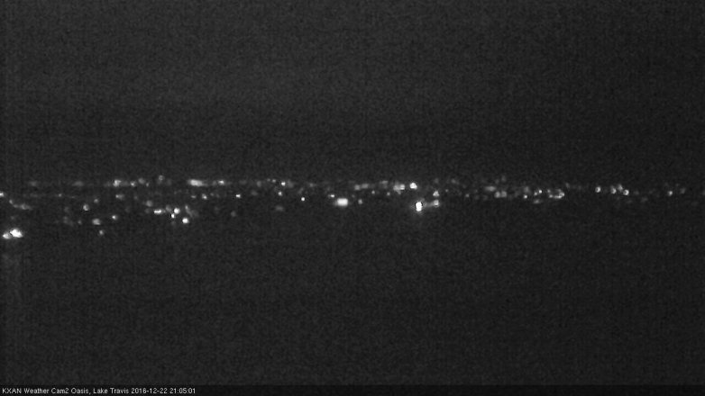 Lake Travis webcam, December 22, 2016 8:30 PM CT