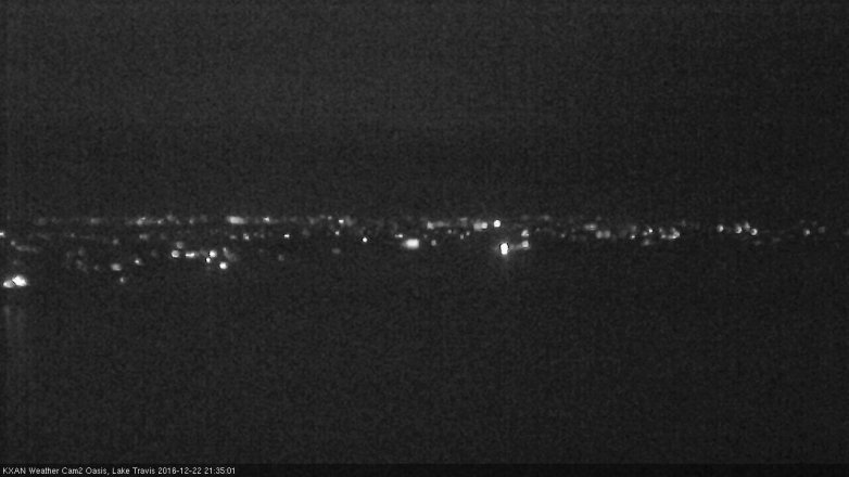 Lake Travis webcam, December 22, 2016 9:00 PM CT
