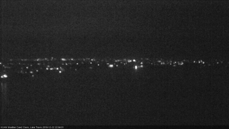 Lake Travis webcam, December 22, 2016 9:10 PM CT