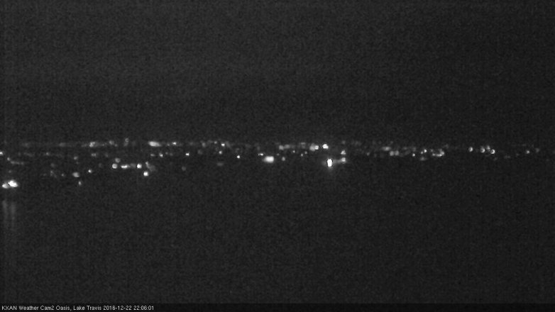 Lake Travis webcam, December 22, 2016 9:15 PM CT