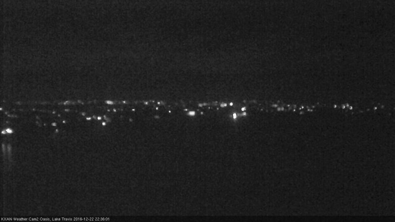 Lake Travis webcam, December 22, 2016 9:40 PM CT