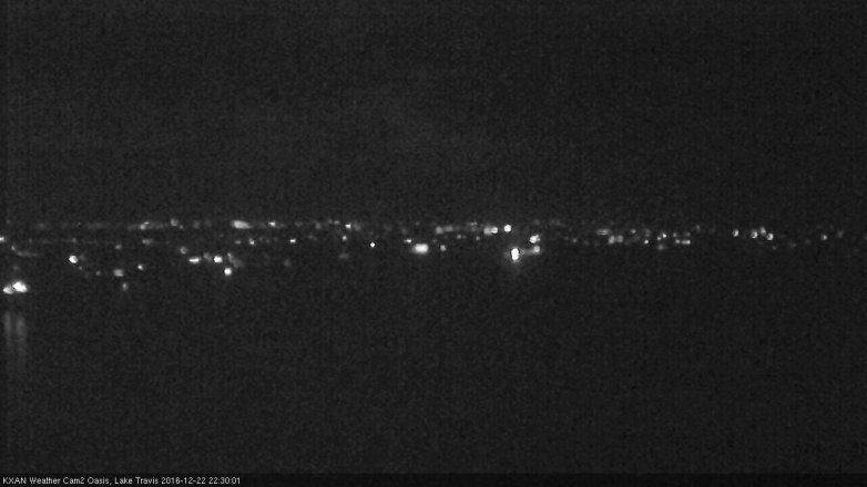 Lake Travis webcam, December 22, 2016 9:55 PM CT