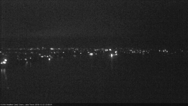 Lake Travis webcam, December 22, 2016 10:10 PM CT