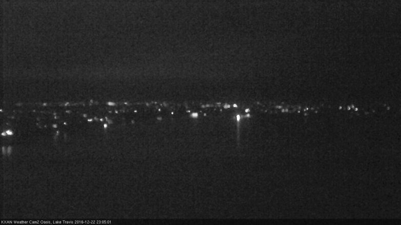 Lake Travis webcam, December 22, 2016 10:15 PM CT