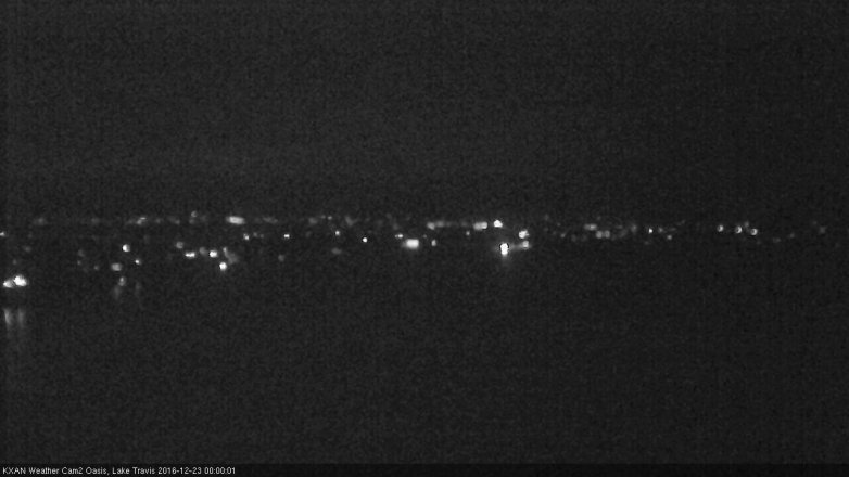 Lake Travis webcam, December 22, 2016 11:30 PM CT