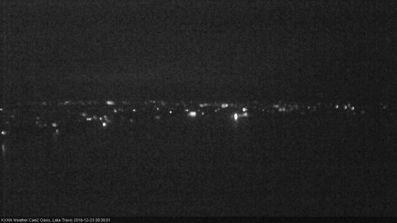Lake Travis webcam, December 22, 2016 11:45 PM CT