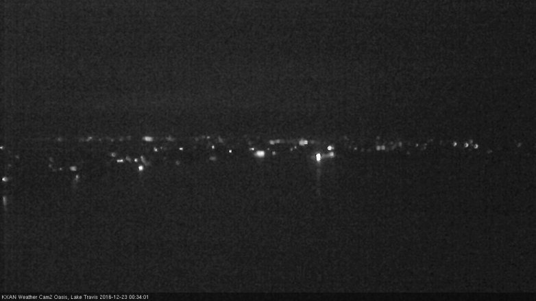 Lake Travis webcam, December 22, 2016 11:50 PM CT