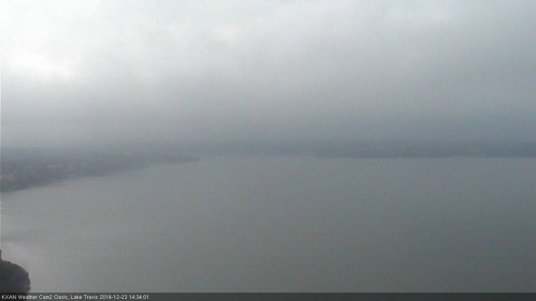 Lake Travis webcam, December 23, 2016 1:45 PM CT