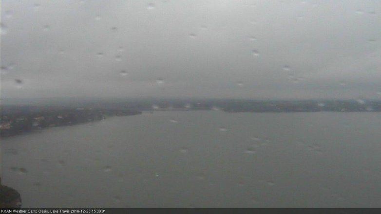 Lake Travis webcam, December 23, 2016 2:55 PM CT