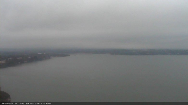 Lake Travis webcam, December 23, 2016 4:05 PM CT