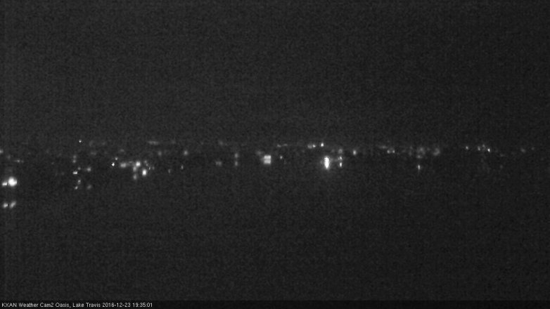 Lake Travis webcam, December 23, 2016 7:00 PM CT