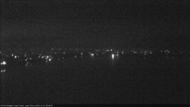 Lake Travis webcam, December 23, 2016 8:05 PM CT