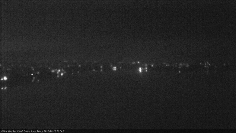Lake Travis webcam, December 23, 2016 9:00 PM CT