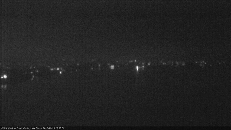 Lake Travis webcam, December 23, 2016 9:10 PM CT