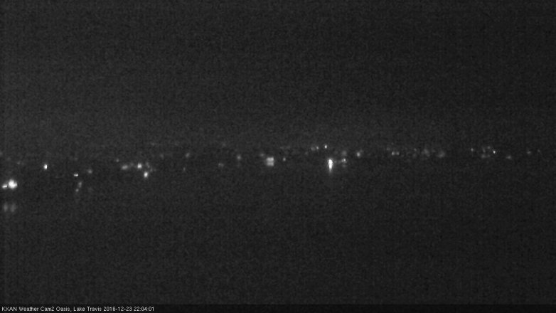 Lake Travis webcam, December 23, 2016 9:30 PM CT