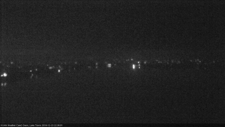 Lake Travis webcam, December 23, 2016 9:45 PM CT