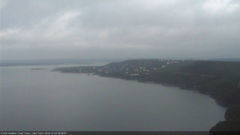 Lake Travis webcam, December 24, 2016 9:00 AM CT