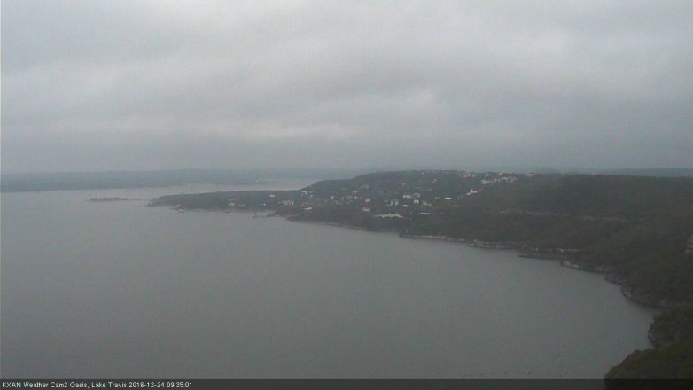 Lake Travis webcam, December 24, 2016 9:05 AM CT
