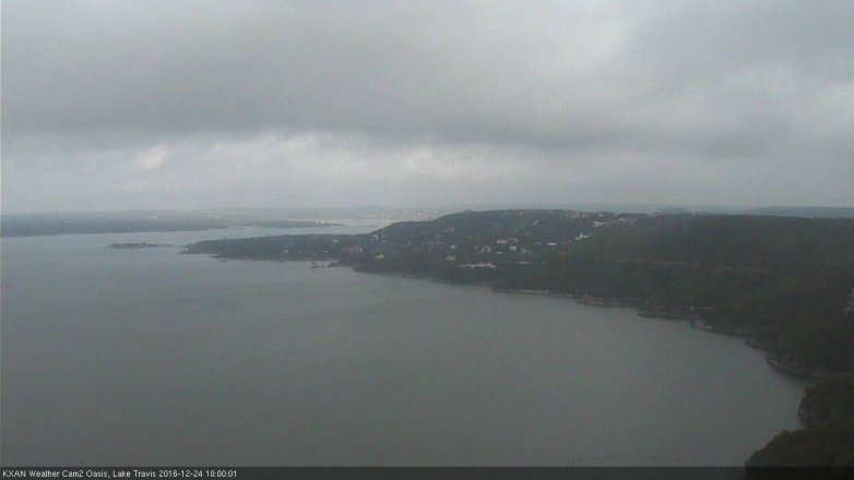 Lake Travis webcam, December 24, 2016 9:10 AM CT