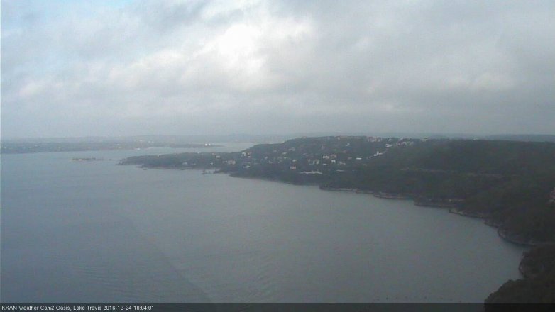 Lake Travis webcam, December 24, 2016 9:25 AM CT