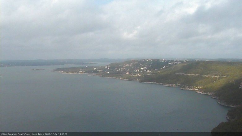 Lake Travis webcam, December 24, 2016 10:05 AM CT