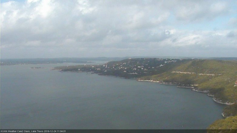 Lake Travis webcam, December 24, 2016 10:10 AM CT