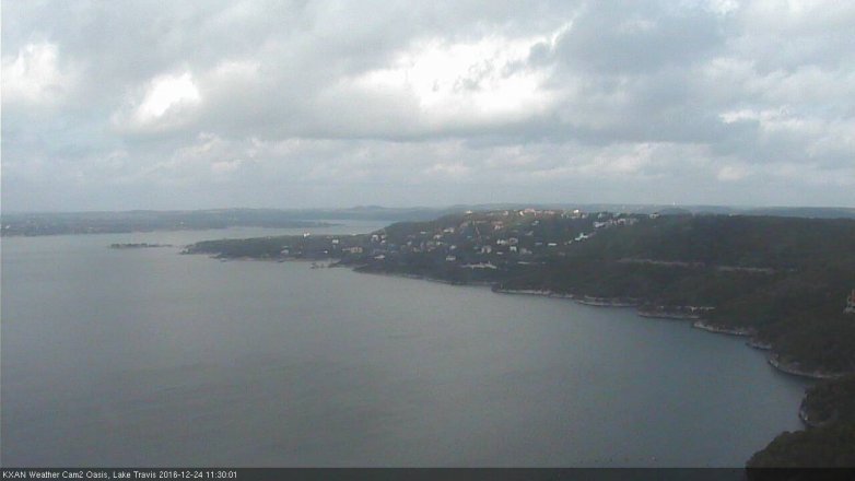 Lake Travis webcam, December 24, 2016 10:50 AM CT